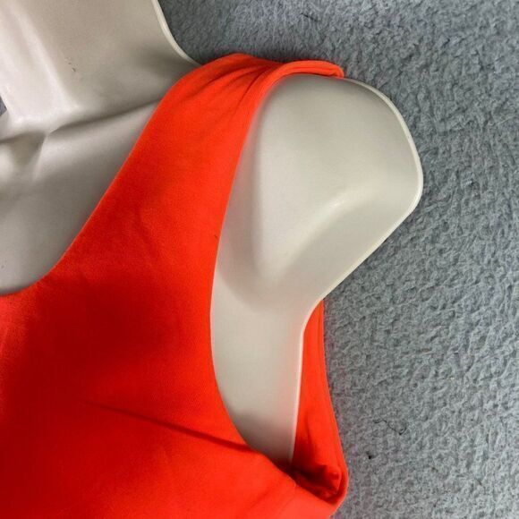 Fashion Nova Top Crop Orange Size Large Cropped Women's‎ Neon Sleeveless Stretch - Picture 7 of 11